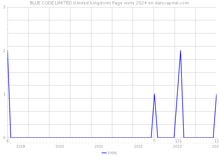 BLUE CODE LIMITED (United Kingdom) Page visits 2024 