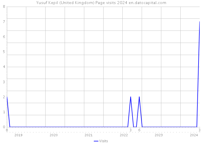 Yusuf Kepil (United Kingdom) Page visits 2024 