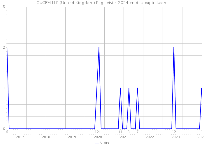 OXGEM LLP (United Kingdom) Page visits 2024 