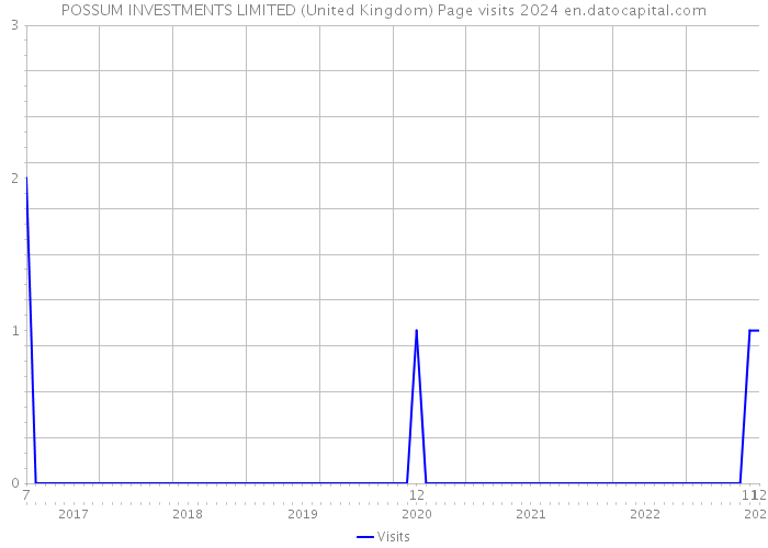 POSSUM INVESTMENTS LIMITED (United Kingdom) Page visits 2024 