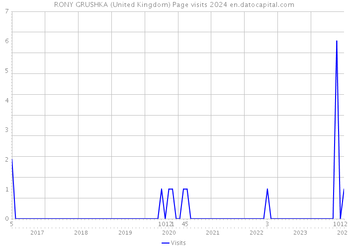 RONY GRUSHKA (United Kingdom) Page visits 2024 