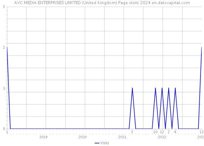 AVC MEDIA ENTERPRISES LIMITED (United Kingdom) Page visits 2024 