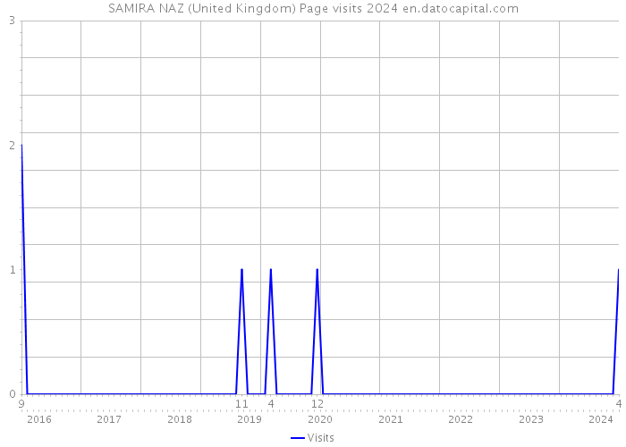 SAMIRA NAZ (United Kingdom) Page visits 2024 