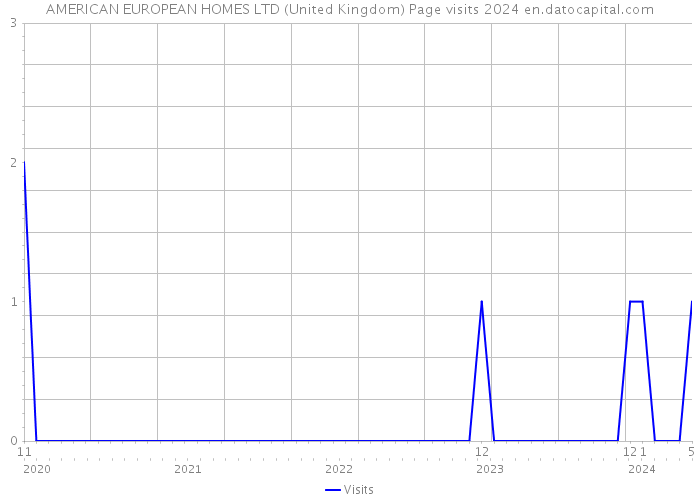 AMERICAN EUROPEAN HOMES LTD (United Kingdom) Page visits 2024 