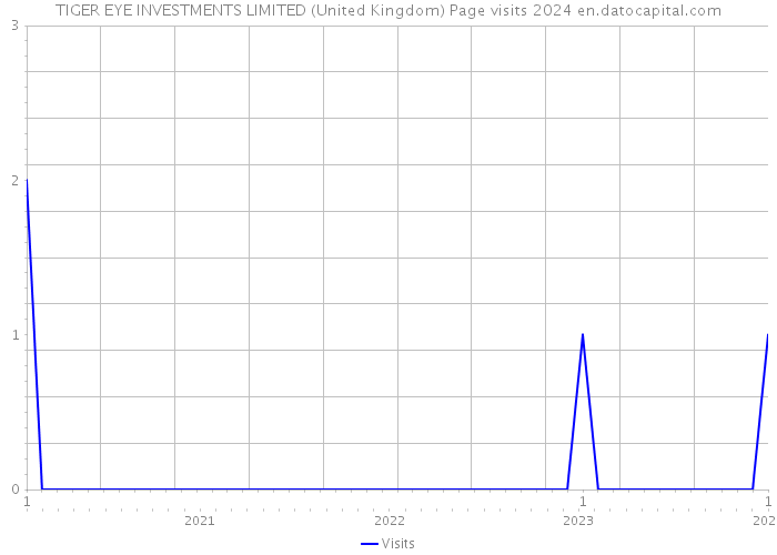 TIGER EYE INVESTMENTS LIMITED (United Kingdom) Page visits 2024 