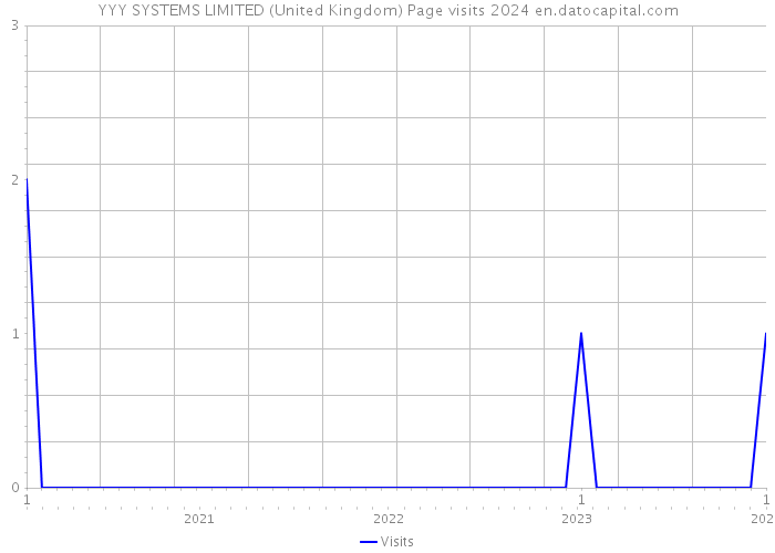 YYY SYSTEMS LIMITED (United Kingdom) Page visits 2024 