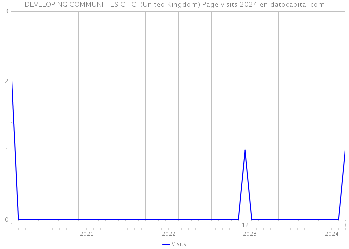 DEVELOPING COMMUNITIES C.I.C. (United Kingdom) Page visits 2024 