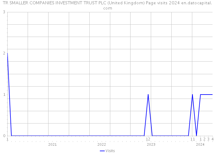 TR SMALLER COMPANIES INVESTMENT TRUST PLC (United Kingdom) Page visits 2024 