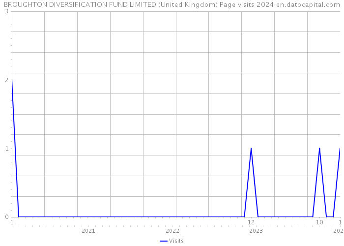 BROUGHTON DIVERSIFICATION FUND LIMITED (United Kingdom) Page visits 2024 