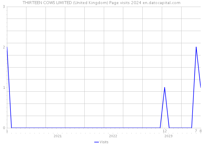 THIRTEEN COWS LIMITED (United Kingdom) Page visits 2024 