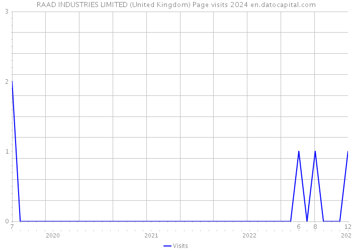 RAAD INDUSTRIES LIMITED (United Kingdom) Page visits 2024 
