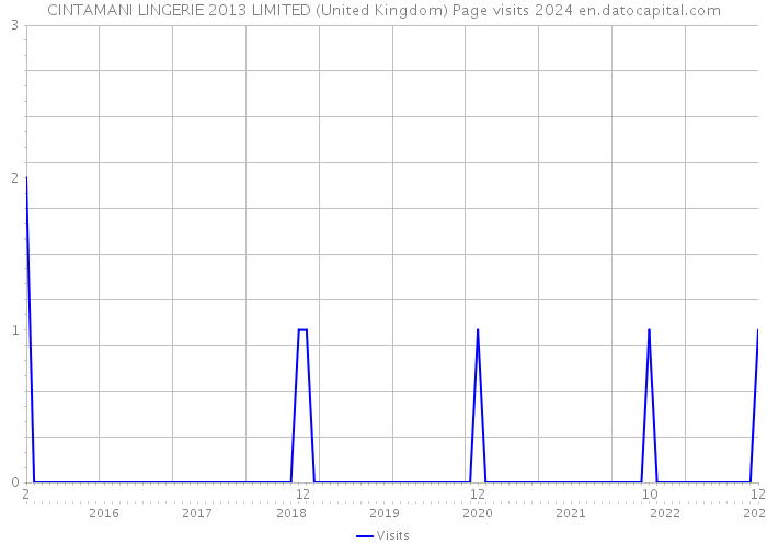 CINTAMANI LINGERIE 2013 LIMITED (United Kingdom) Page visits 2024 