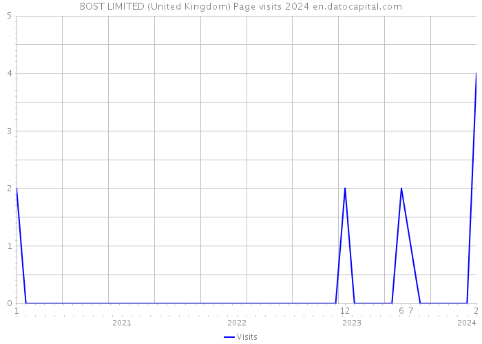 BOST LIMITED (United Kingdom) Page visits 2024 
