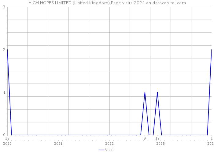 HIGH HOPES LIMITED (United Kingdom) Page visits 2024 