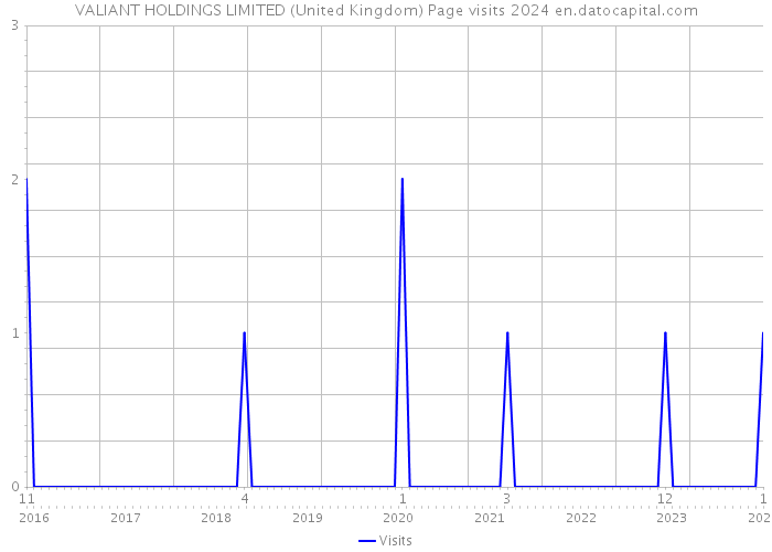 VALIANT HOLDINGS LIMITED (United Kingdom) Page visits 2024 