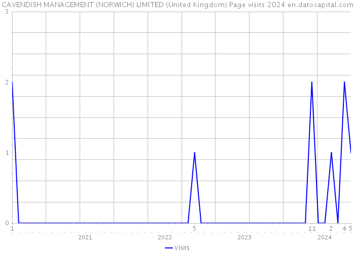 CAVENDISH MANAGEMENT (NORWICH) LIMITED (United Kingdom) Page visits 2024 