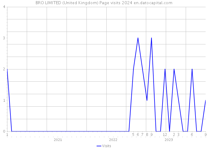 BRO LIMITED (United Kingdom) Page visits 2024 