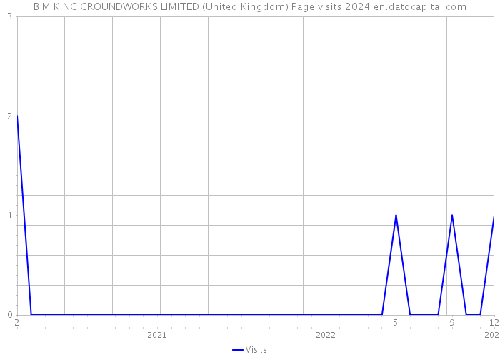 B M KING GROUNDWORKS LIMITED (United Kingdom) Page visits 2024 