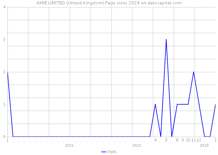 AMIE LIMITED (United Kingdom) Page visits 2024 