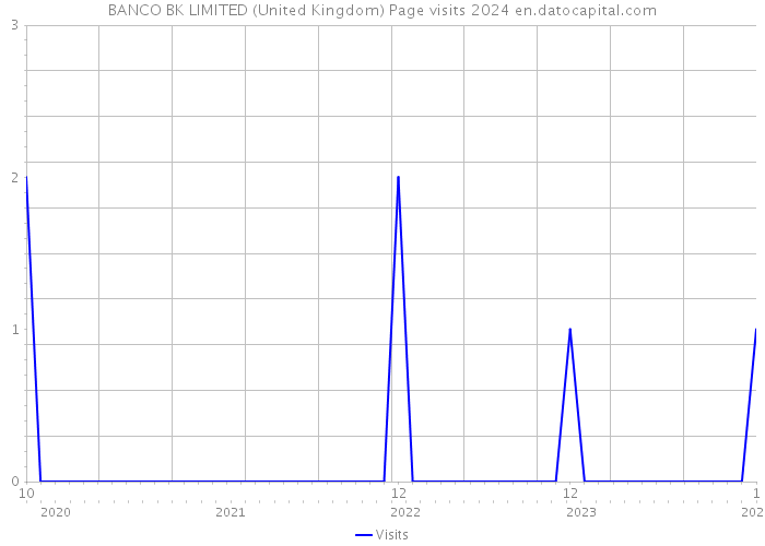 BANCO BK LIMITED (United Kingdom) Page visits 2024 