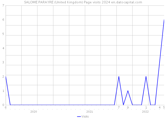 SALOME PARAYRE (United Kingdom) Page visits 2024 