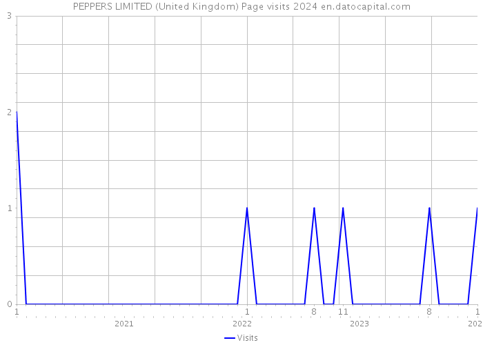 PEPPERS LIMITED (United Kingdom) Page visits 2024 