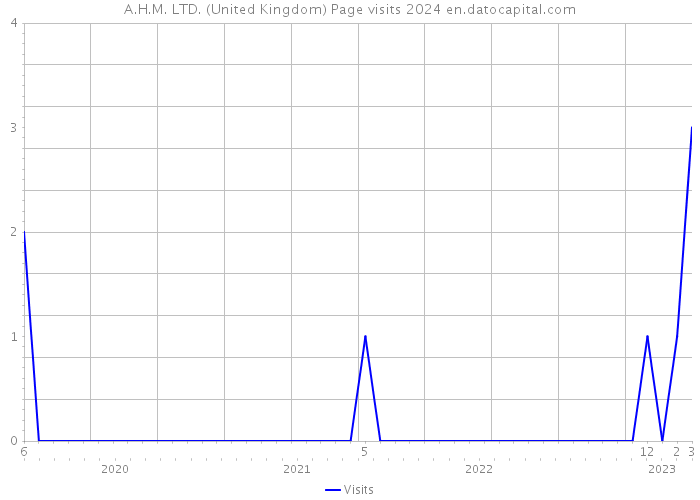 A.H.M. LTD. (United Kingdom) Page visits 2024 