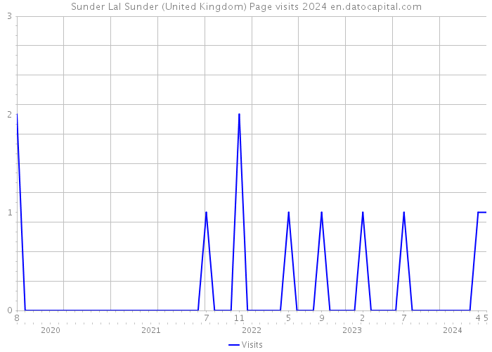 Sunder Lal Sunder (United Kingdom) Page visits 2024 