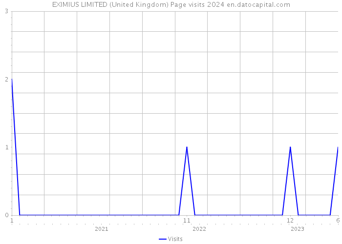 EXIMIUS LIMITED (United Kingdom) Page visits 2024 