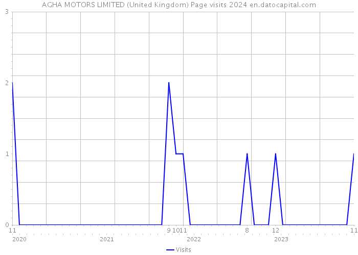 AGHA MOTORS LIMITED (United Kingdom) Page visits 2024 