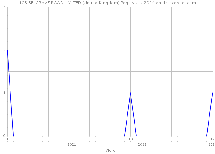 103 BELGRAVE ROAD LIMITED (United Kingdom) Page visits 2024 