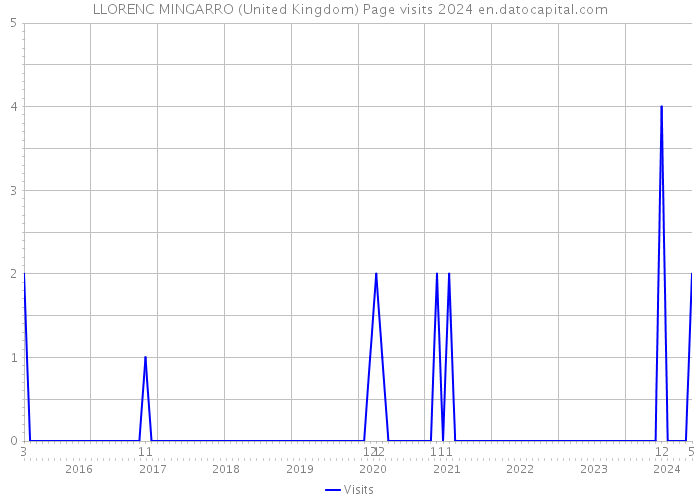 LLORENC MINGARRO (United Kingdom) Page visits 2024 