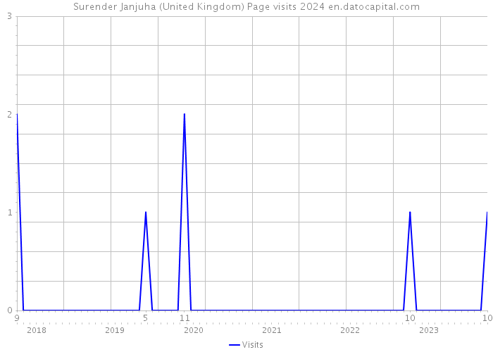 Surender Janjuha (United Kingdom) Page visits 2024 