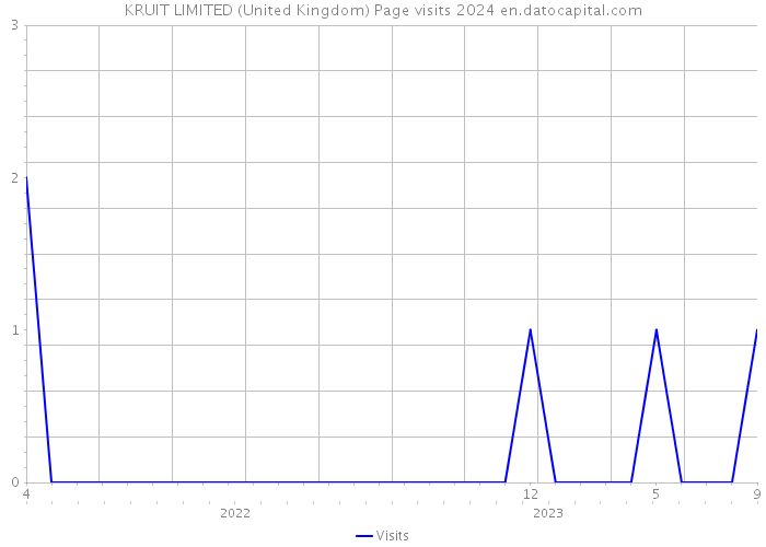KRUIT LIMITED (United Kingdom) Page visits 2024 