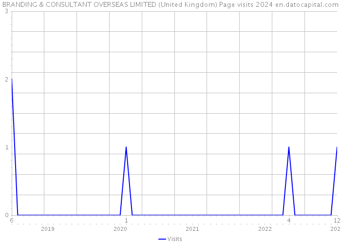 BRANDING & CONSULTANT OVERSEAS LIMITED (United Kingdom) Page visits 2024 