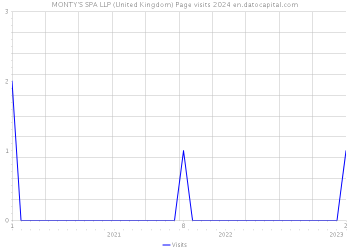 MONTY'S SPA LLP (United Kingdom) Page visits 2024 