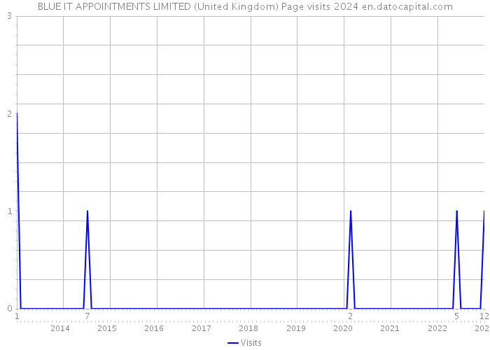 BLUE IT APPOINTMENTS LIMITED (United Kingdom) Page visits 2024 