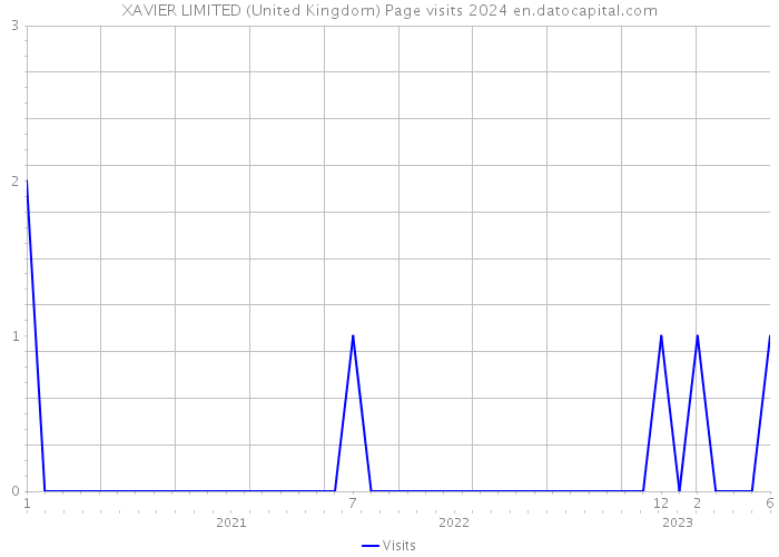 XAVIER LIMITED (United Kingdom) Page visits 2024 
