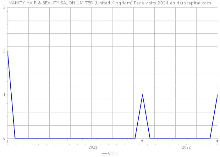 VANITY HAIR & BEAUTY SALON LIMITED (United Kingdom) Page visits 2024 