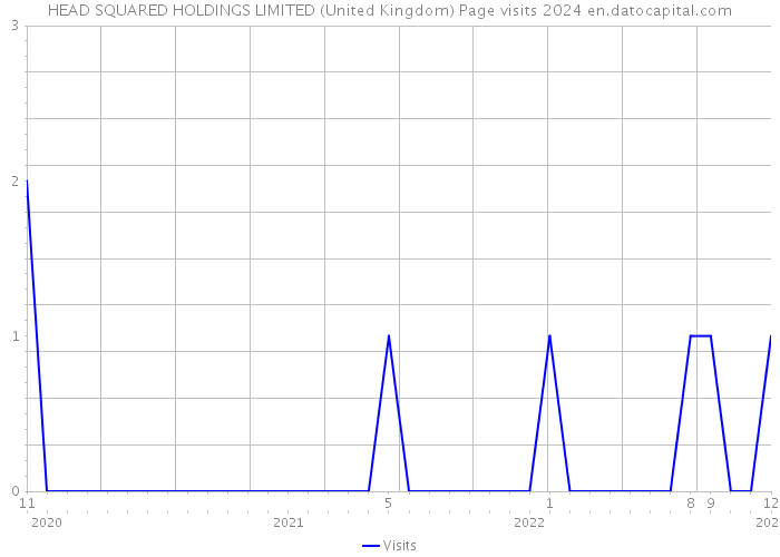 HEAD SQUARED HOLDINGS LIMITED (United Kingdom) Page visits 2024 