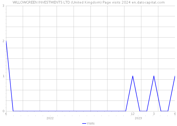WILLOWGREEN INVESTMENTS LTD (United Kingdom) Page visits 2024 