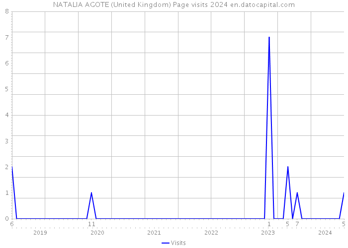 NATALIA AGOTE (United Kingdom) Page visits 2024 