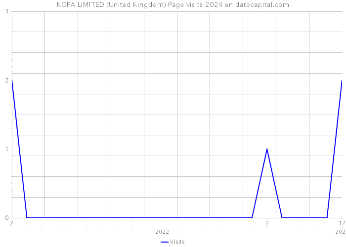 KOPA LIMITED (United Kingdom) Page visits 2024 