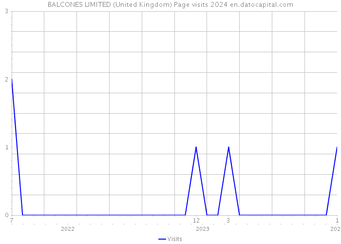 BALCONES LIMITED (United Kingdom) Page visits 2024 