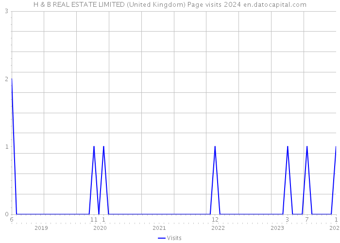 H & B REAL ESTATE LIMITED (United Kingdom) Page visits 2024 
