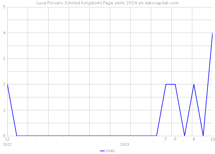 Luca Porcaro (United Kingdom) Page visits 2024 