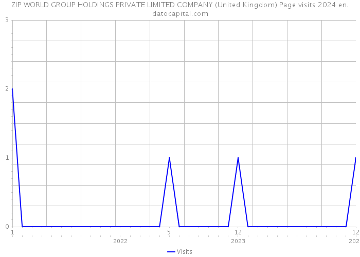 ZIP WORLD GROUP HOLDINGS PRIVATE LIMITED COMPANY (United Kingdom) Page visits 2024 