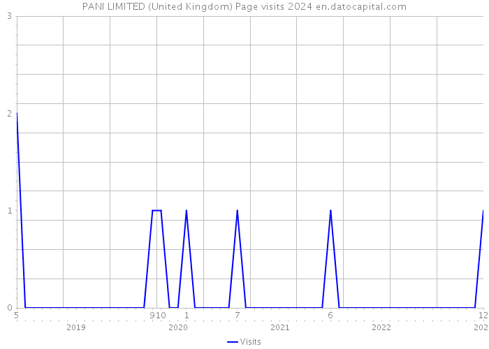 PANI LIMITED (United Kingdom) Page visits 2024 