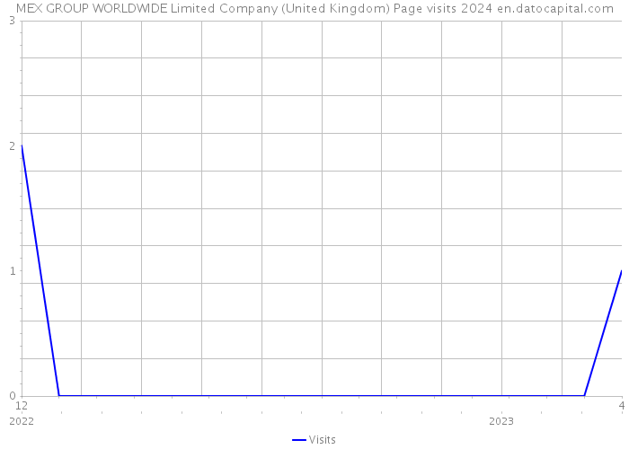 MEX GROUP WORLDWIDE Limited Company (United Kingdom) Page visits 2024 