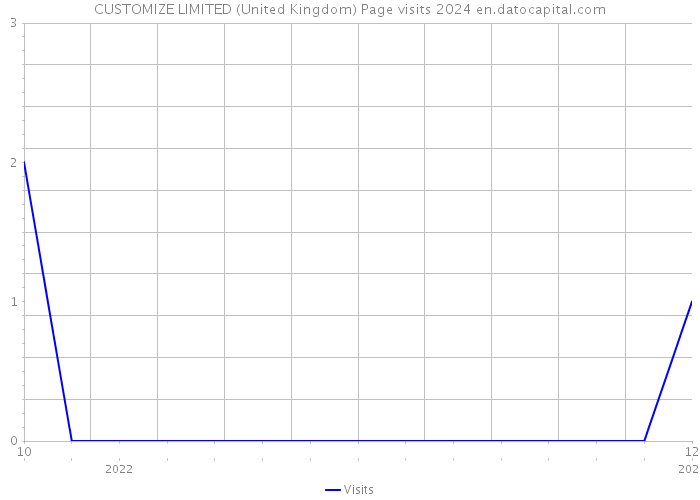 CUSTOMIZE LIMITED (United Kingdom) Page visits 2024 